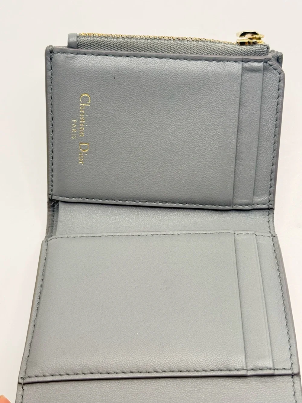 Cloud Blue Calfskin Montaigne Lotus Wallet